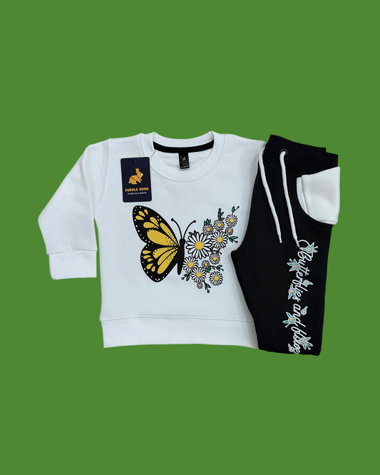 Butterfly White Black Tracksuit