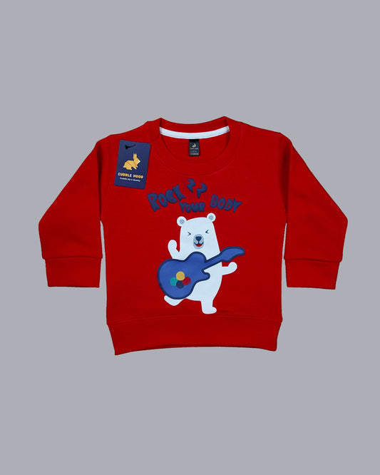 Bear Tune Red Sweatshirt